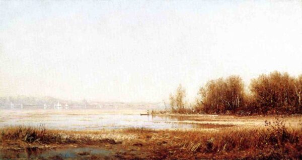 The Marshes of the Hudson by Sanford Robinson Gifford, hand-painted oil painting reproduction