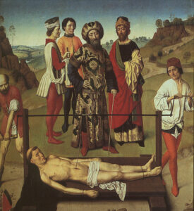 The Martyrdom of Saint Erasmus (Elmo) by Dieric Bouts the Elder, hand-painted oil painting reproduction