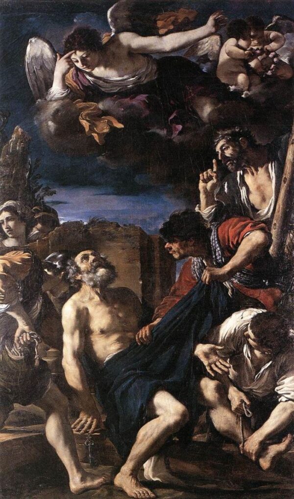 The Martyrdom of Saint Peter by Guercino, hand-painted oil painting reproduction