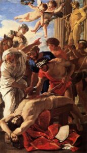The Martyrdom of St. Erasmus by Nicolas Poussin, hand-painted oil painting reproduction