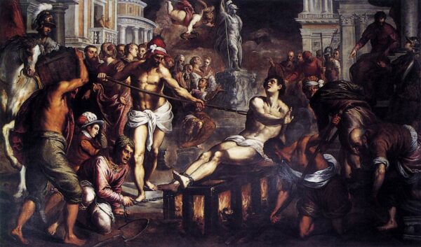 The Martyrdom of St. Lawrence by Palma il Giovane, hand-painted oil painting reproduction