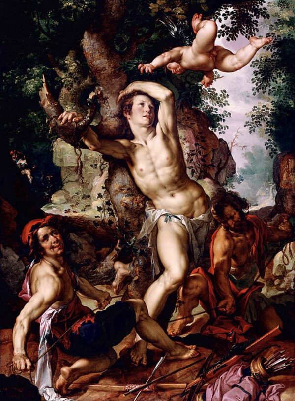 The Martyrdom of St. Sebastian by Joachim Wtewael, hand-painted oil painting reproduction