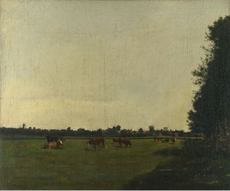 The Meadow by François Bonvin, hand-painted oil reproduction