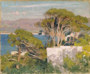 The Mediterranean Coast by Emanuel Phillips Fox, hand-painted oil painting reproduction
