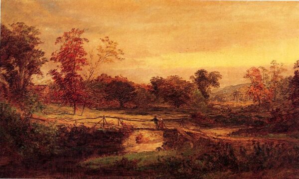The Meeting by Jasper Francis Cropsey, hand-painted oil reproduction