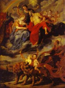 The Meeting of Marie de Medicis and Henri IV at Lyon by Peter Paul Rubens, hand-painted oil painting reproduction