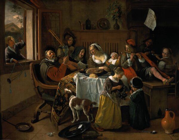 The Merry Family by Jan Steen, hand-painted oil painting reproduction