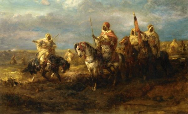 The Messenger by Adolf Schreyer, hand-painted oil painting reproduction
