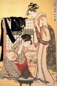 The Middle Class by Kitagawa Utamaro, hand-painted oil painting reproduction