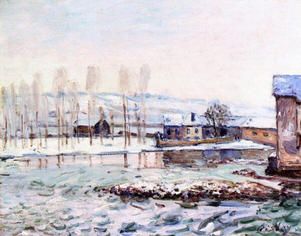 The Mills at Moret by Alfred Sisley, hand-painted oil painting reproduction