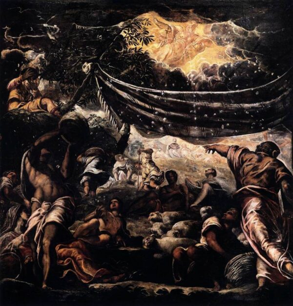 The Miracle of Manna by Tintoretto, hand-painted oil painting reproduction