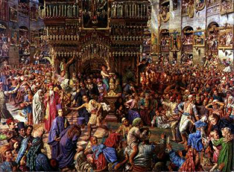 The Miracle of the Holy Fire by William Holman Hunt, hand-painted oil reproduction