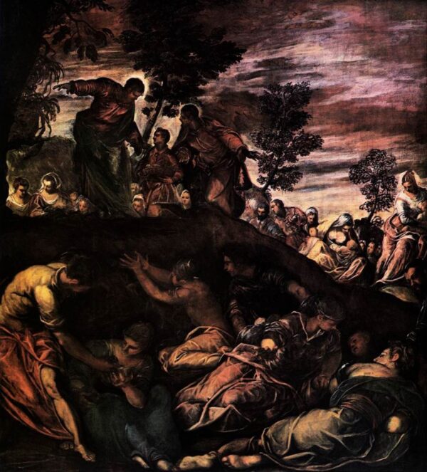 The Miracle of the Loaves and Fishes by Tintoretto, hand-painted oil painting reproduction