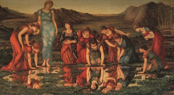 The Mirror of Venus by Edward Burne-Jones, hand-painted oil painting reproduction