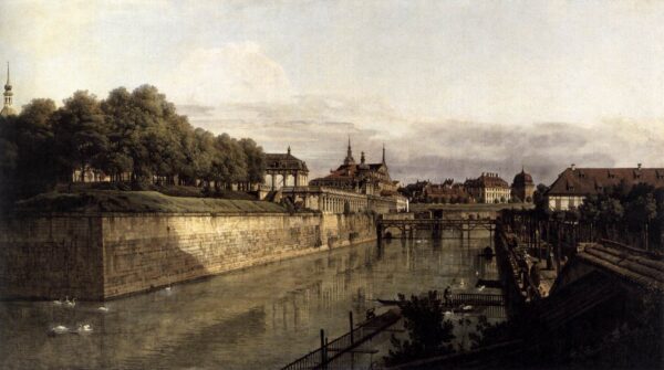 The Moat of the Zwinger in Dresden by Bernardo Bellotto, hand-painted oil painting reproduction