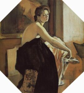 The Model by Valentin Alexandrovich Serov, hand-painted oil painting reproduction