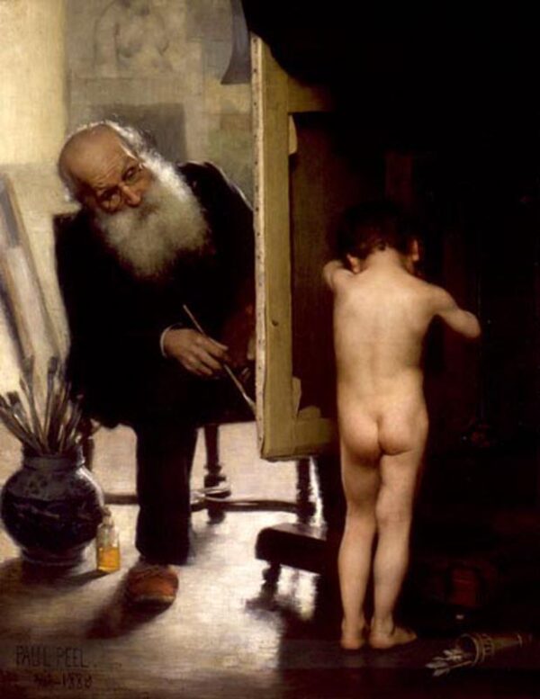 The Modest Model by Paul Peel, hand-painted oil painting reproduction