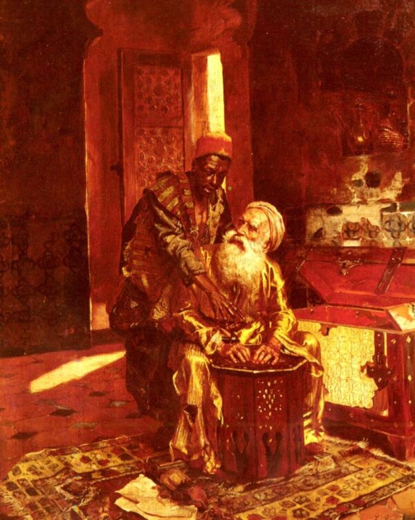 The Money Changer by Rudolf Ernst, hand-painted oil painting reproduction