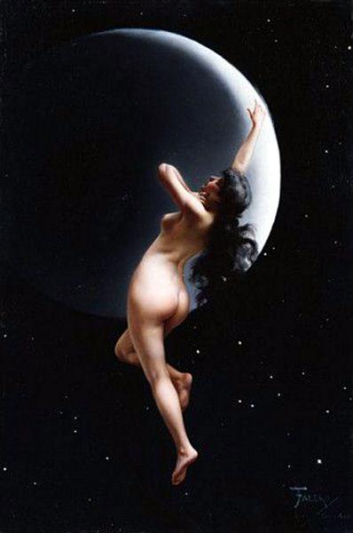 The Moon Nymph by Luis Ricardo Falero, hand-painted oil reproduction