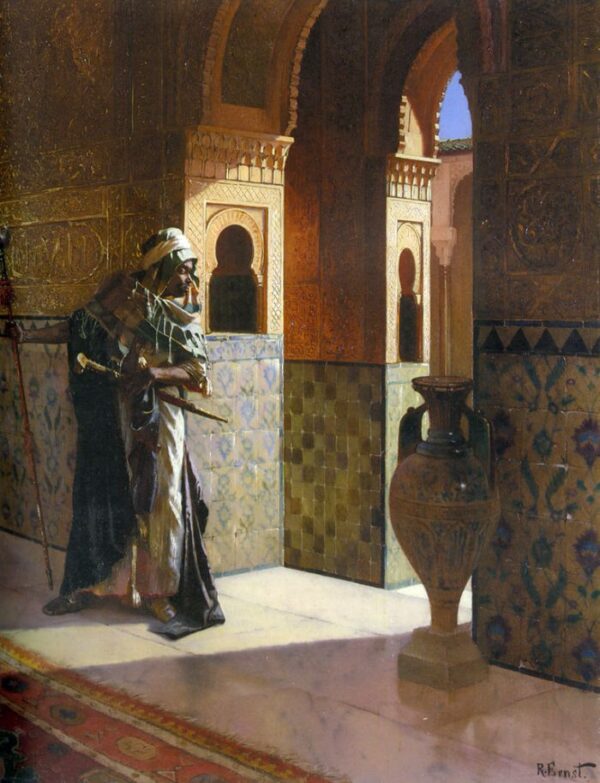 The Moorish Guard by Rudolf Ernst, hand-painted oil painting reproduction