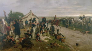 The Morning of The Battle of Waterloo the French Await Napoleon’ by Ernest Crofts, hand-painted oil painting reproduction