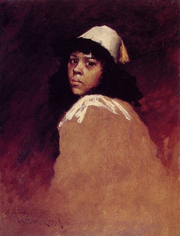 The Moroccan Girl by William Merritt Chase, hand-painted oil painting reproduction