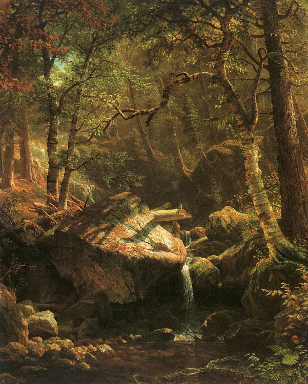 The Mountain Brook by Albert Bierstadt, hand-painted oil reproduction