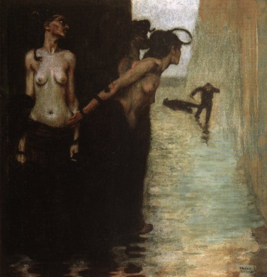 The Murderer by Franz von Stuck, hand-painted oil reproduction