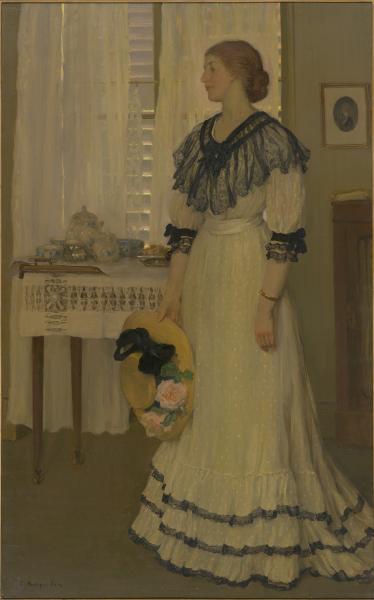 The Muslin Dress by Emanuel Phillips Fox, hand-painted oil reproduction