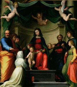 The Mystic Marriage of St Catherine of Siena with Saints 1511 by Fra Bartolomeo, hand-painted oil painting reproduction