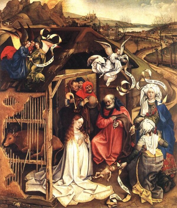 The Nativity by Robert Campin, hand-painted oil painting reproduction