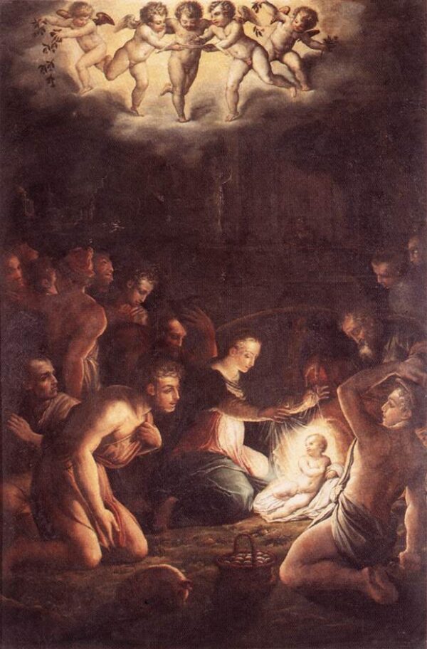 The Nativity by Giorgio Vasari, hand-painted oil painting reproduction