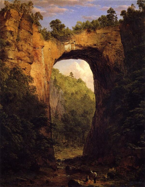 The Natural Bridge, Virginia by Frederic Edwin Church, hand-painted oil painting reproduction