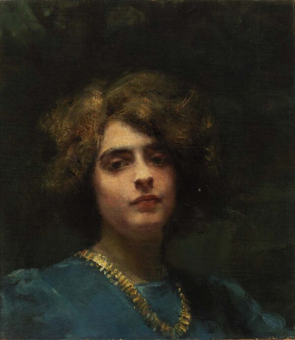 The Necklace by Alice Pike Barney, hand-painted oil painting reproduction