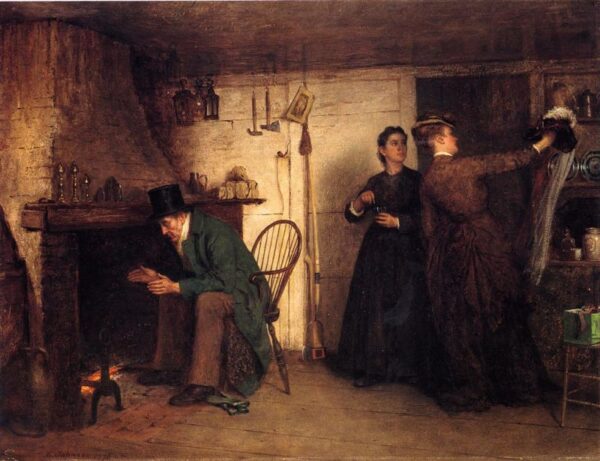 The New Bonnet by Eastman Johnson, hand-painted oil painting reproduction
