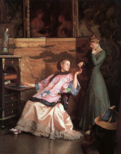 The New Necklace by William McGregor Paxton, hand-painted oil painting reproduction