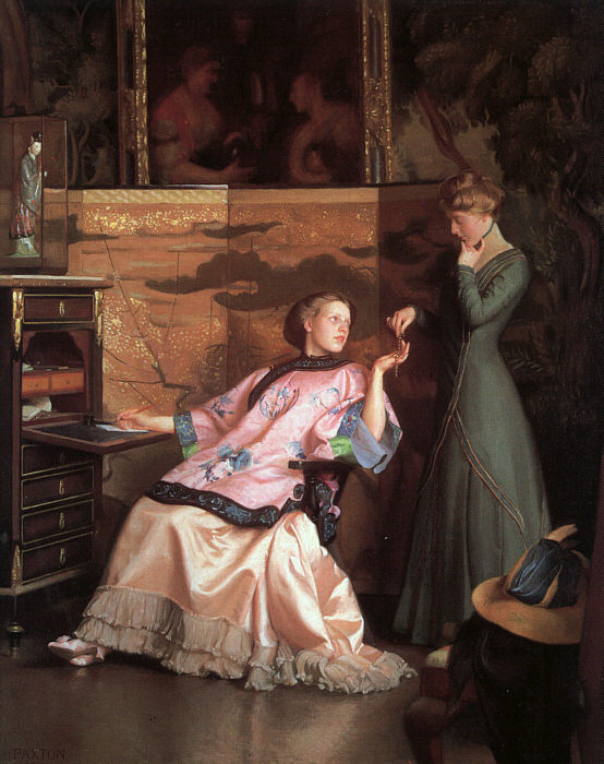 The New Necklace by William McGregor Paxton, hand-painted oil reproduction