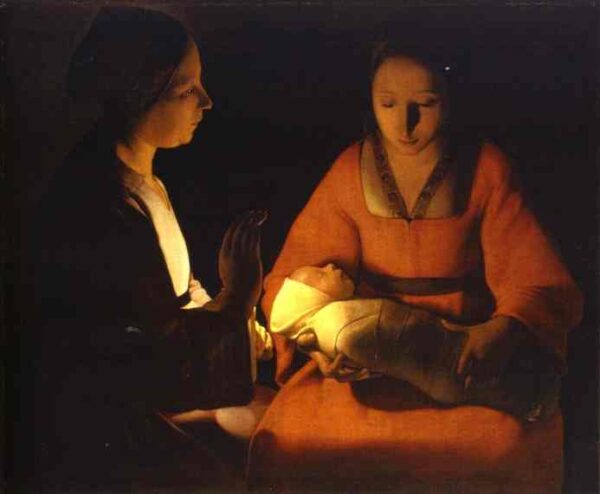 The Newborn by Georges de La Tour, hand-painted oil painting reproduction