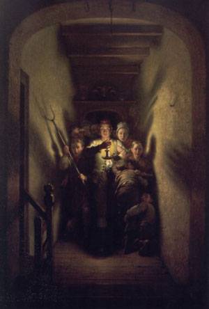 The Night Alarm The Advance by Charles West Cope, hand-painted oil reproduction