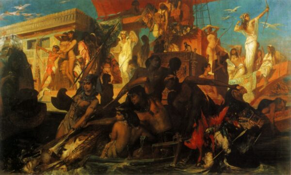 The Nile Hunt of Cleopatra by Hans Makart, hand-painted oil painting reproduction