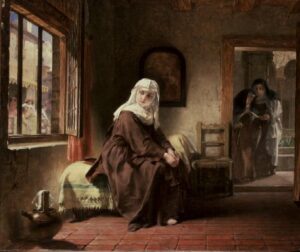 The Novice by Alfred Elmore, hand-painted oil painting reproduction