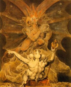 The Number of the Beast is 666 by William Blake, hand-painted oil painting reproduction