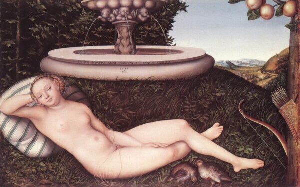 The Nymph of the Fountain by Lucas Cranach the Elder, hand-painted oil painting reproduction