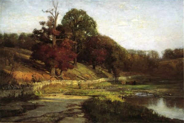 The Oaks of Vernon by Theodore Clement Steele, hand-painted oil painting reproduction