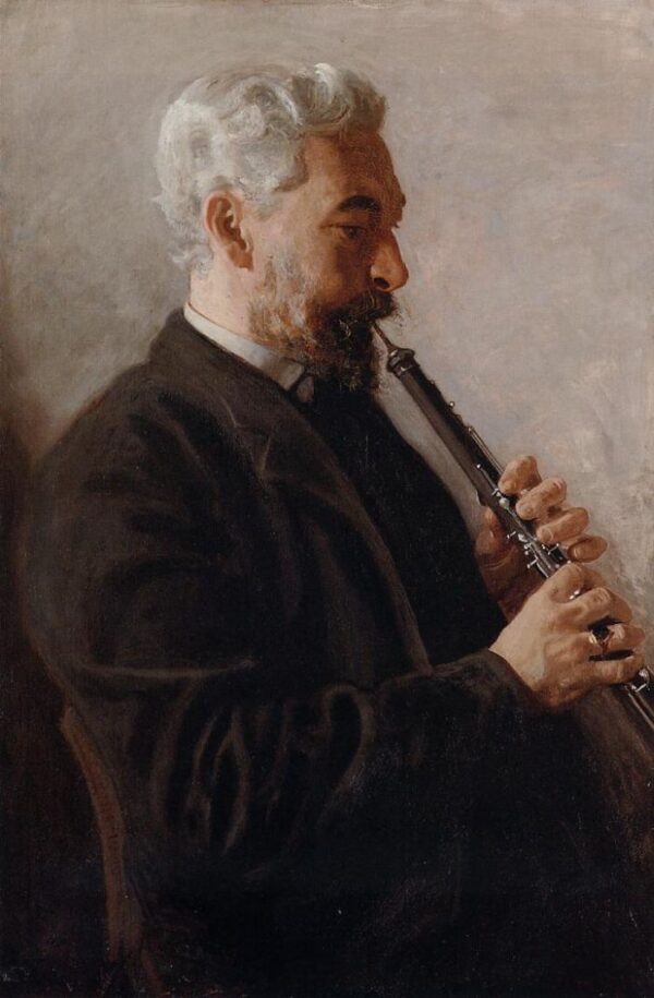The Oboe Player by Thomas Eakins, hand-painted oil painting reproduction