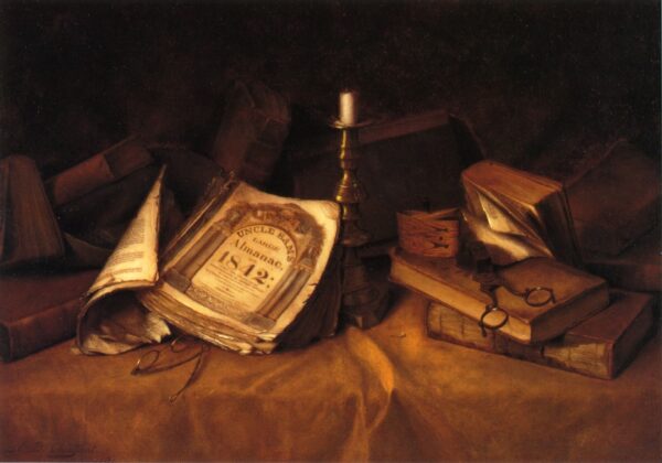 The Old Almanac by Jefferson David Chalfant, hand-painted oil painting reproduction
