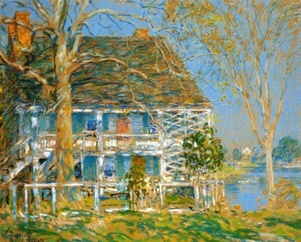 The Old Brush House by Frederick Childe Hassam, hand-painted oil painting reproduction