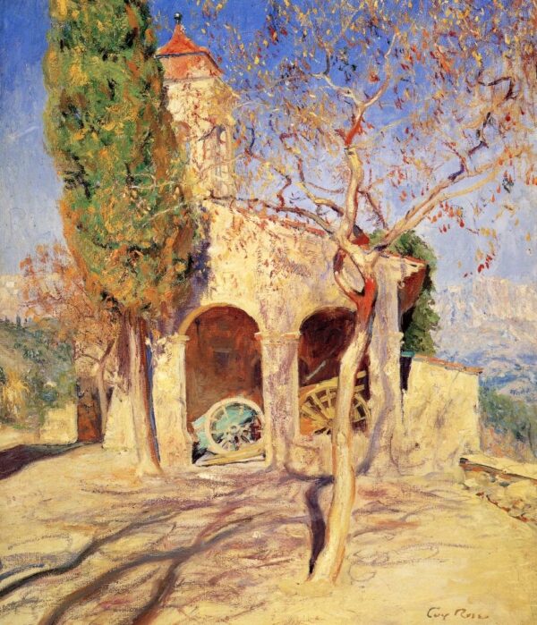 The Old Church at Cagnes by Guy Rose, hand-painted oil painting reproduction