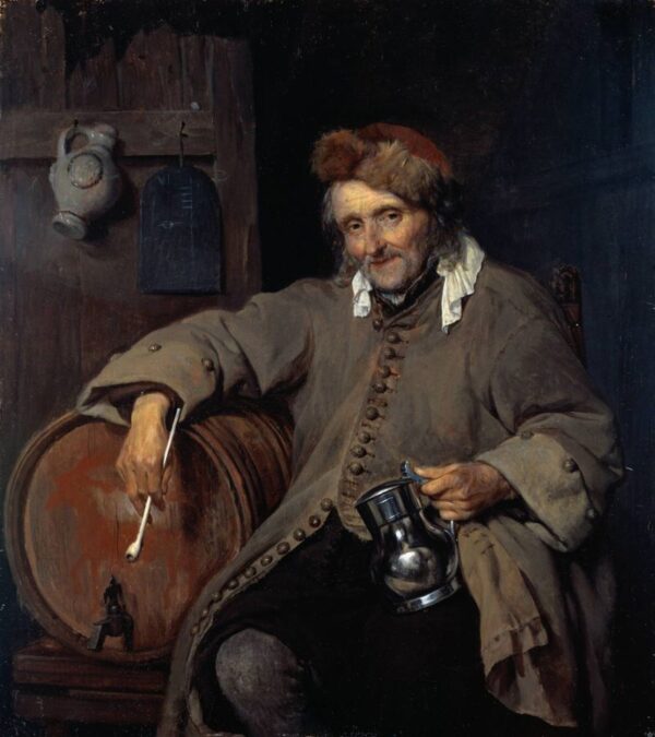The Old Drinker by Gabriel Metsu, hand-painted oil painting reproduction
