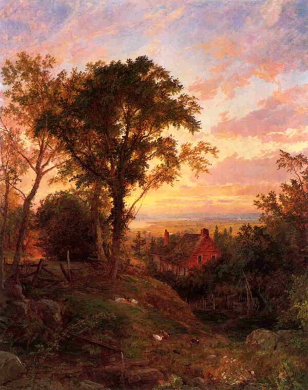 The Old Home by Jasper Francis Cropsey, hand-painted oil painting reproduction